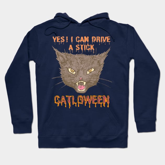 Yes! I Can Drive  A Stick Design A Funny Gifts For Halloween Party! Hoodie by Kachanan@BoonyaShop